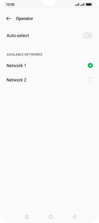 Press the required network.