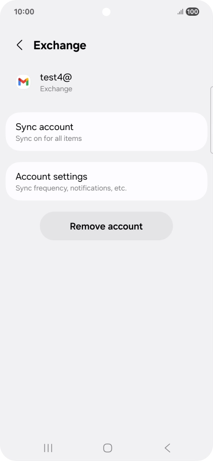 Press Remove account.