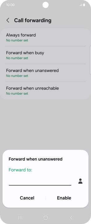 Key in +447836121121 and press Enable.