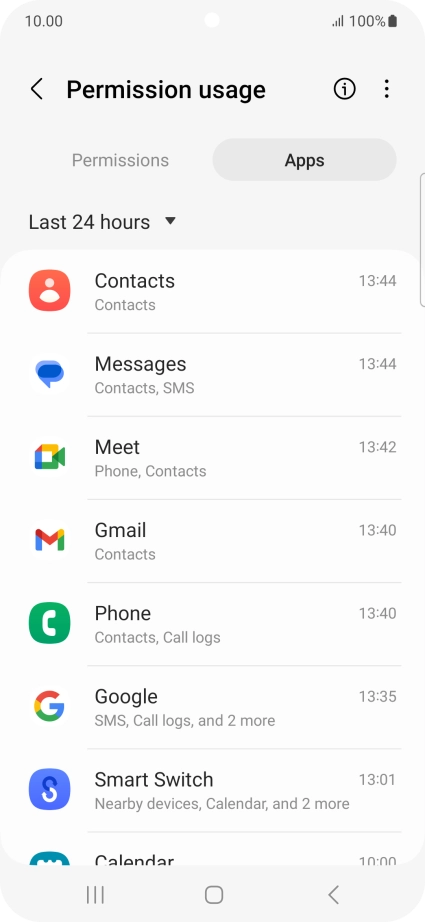 Press the drop down list.