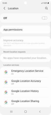 Press the indicator to turn the function on or off.