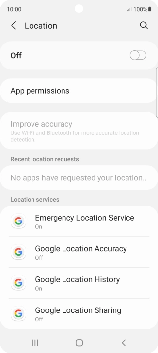 Press the indicator to turn the function on or off.