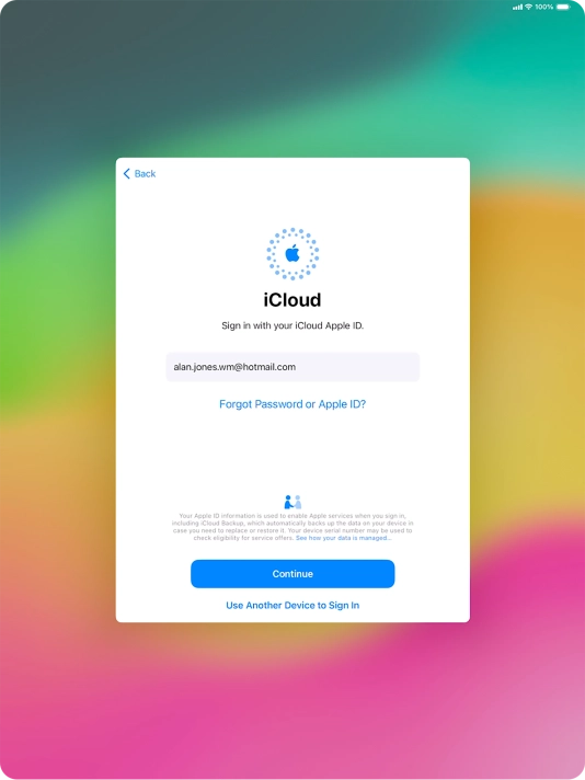 Press Continue. Press Continue.