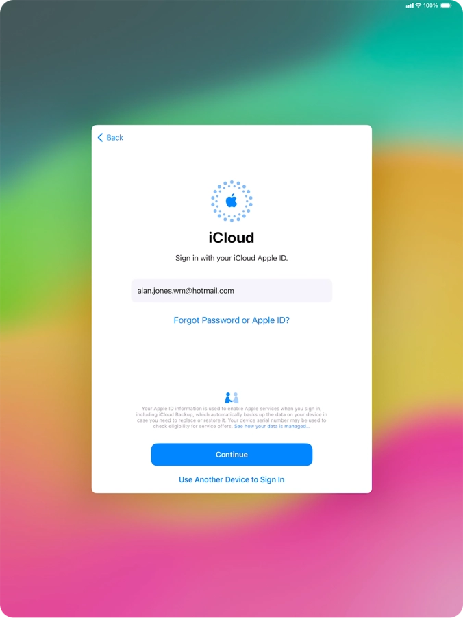 Press Continue. Press Continue.