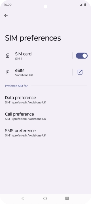 Press Data preference. Press Data preference.