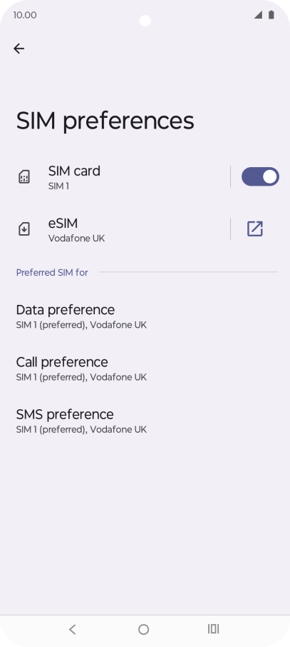 Press Data preference. Press Data preference.