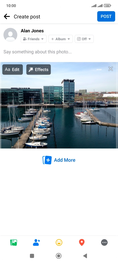 Press the text input field.