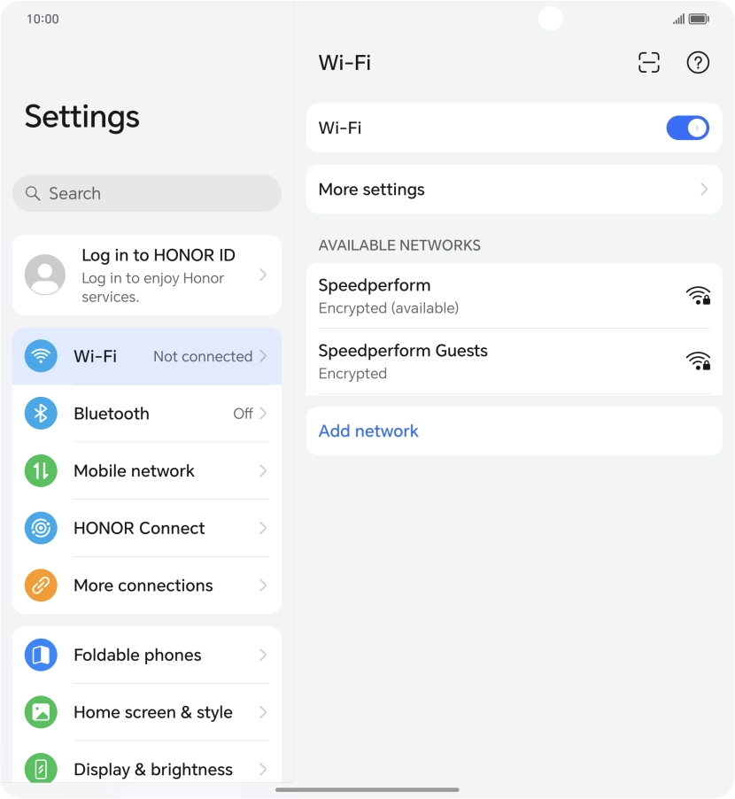 Press More settings.