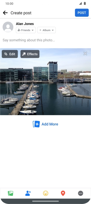 Press the text input field.