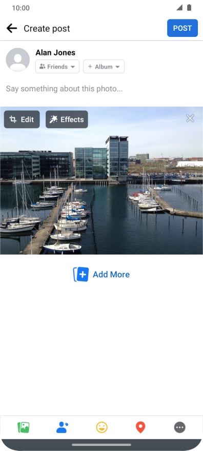 Press the text input field.