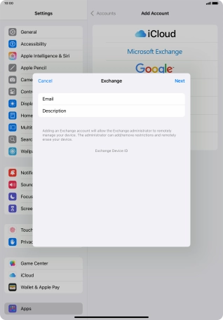 Press Description and key in the required name.
