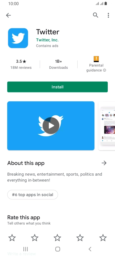 Press Install and follow the instructions on the screen to install the app.