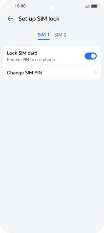 Press Change SIM PIN. Press Change SIM PIN.