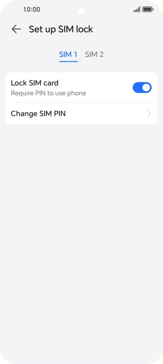 Press Change SIM PIN. Press Change SIM PIN.