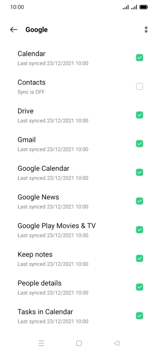 Press the field next to 