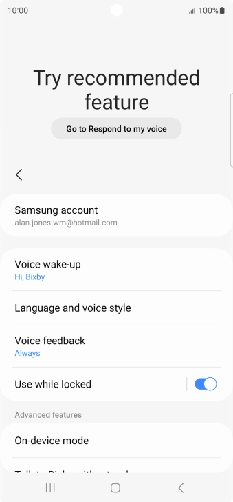 Follow the instructions on the screen to select the required settings.