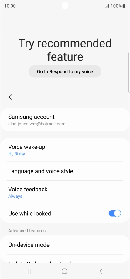 Follow the instructions on the screen to select the required settings.