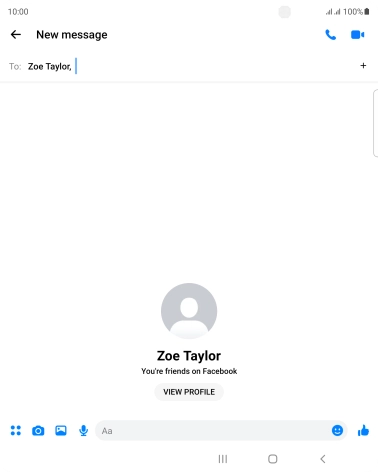 Press the text input field.
