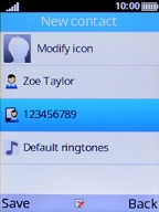 Press the Left selection key.