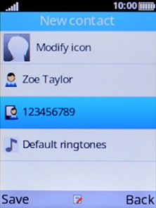 Press the Left selection key.
