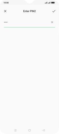 Press the confirm icon.