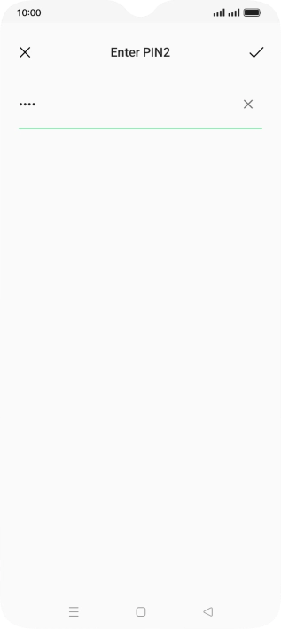 Press the confirm icon.