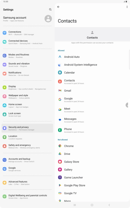 Press the required app.
