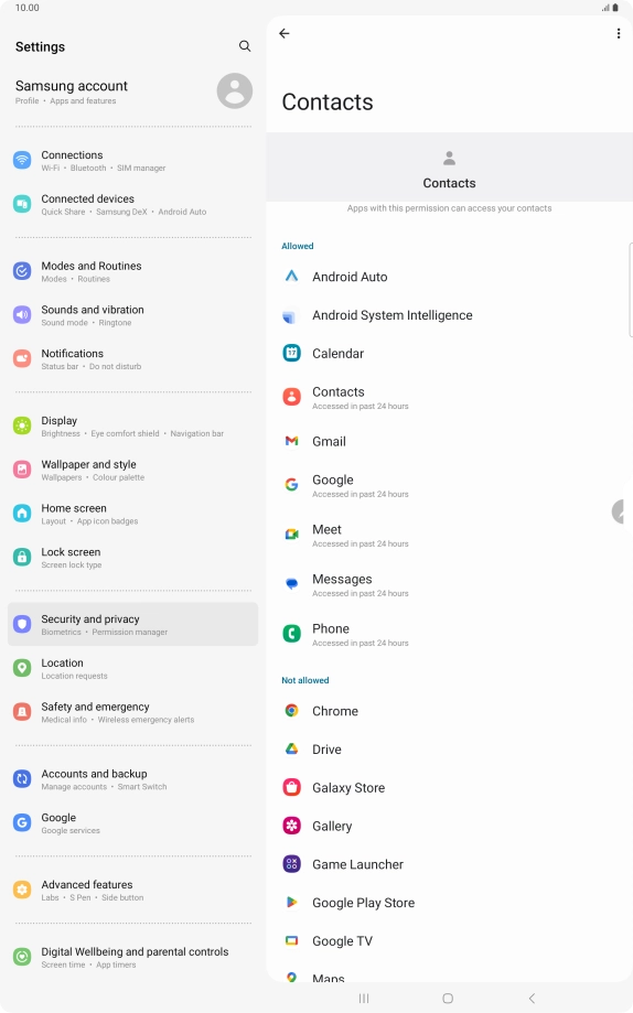 Press the required app.