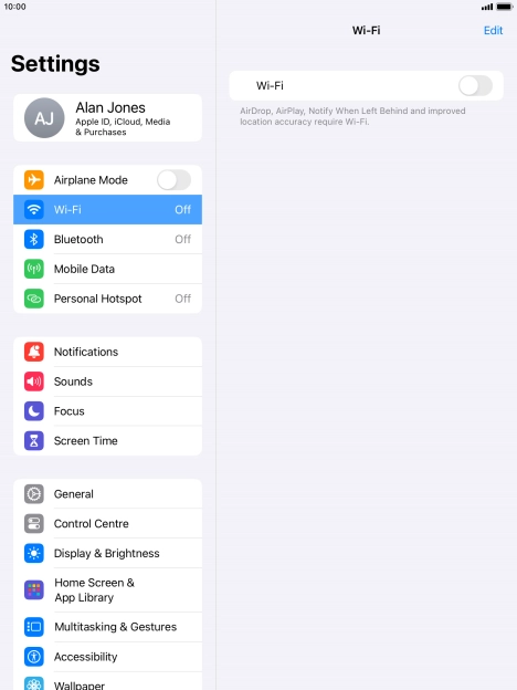 Press the indicator next to 