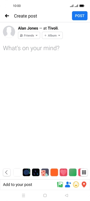 Press the text input field.