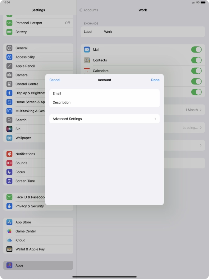Press Advanced Settings.