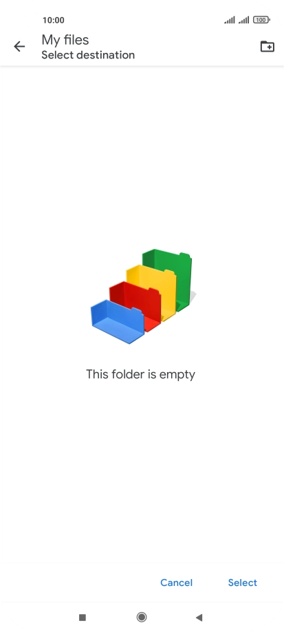 To create a new folder, press the new folder icon and follow the instructions on the screen to create a new folder. To create a new folder, press the new folder icon and follow the instructions on the screen to create a new folder.