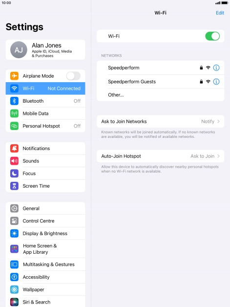 Press the required Wi-Fi network and key in the password for the Wi-Fi network. Press the required Wi-Fi network and key in the password for the Wi-Fi network.