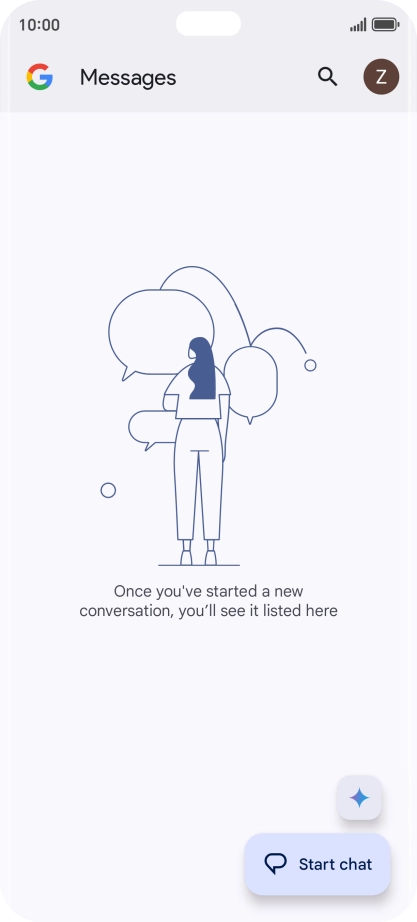 Press the profile icon.