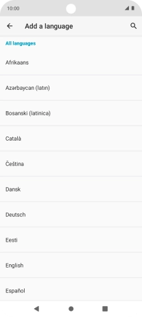 Press the required language to add it to the list of phone languages. Press the required language to add it to the list of phone languages.