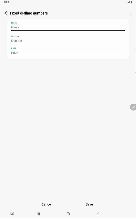 Press Name and key in the required name.