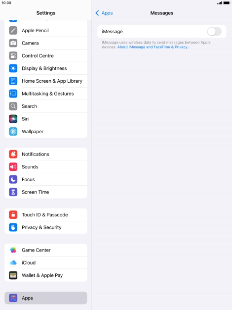 Press the indicator next to 