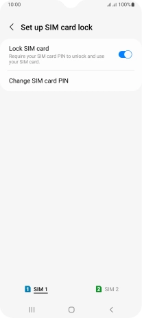 Press the required SIM.