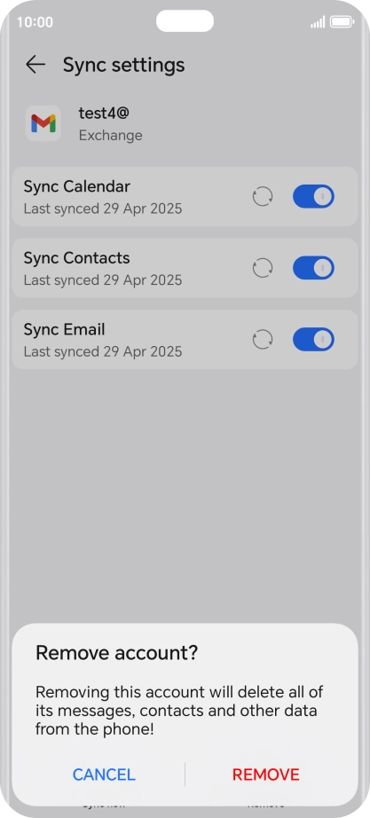 Press REMOVE. Press REMOVE.