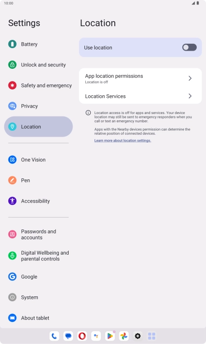 Press the indicator next to 
