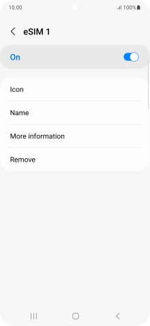 Press Remove and follow the instructions on the screen to delete your eSIM.