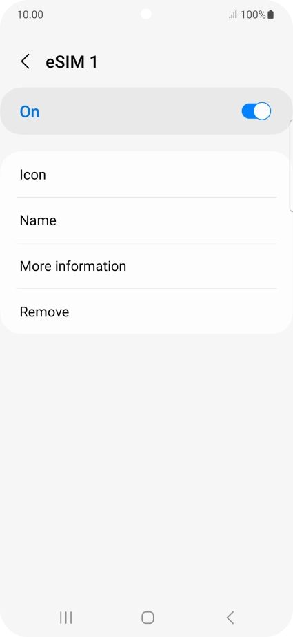 Press Remove and follow the instructions on the screen to delete your eSIM.