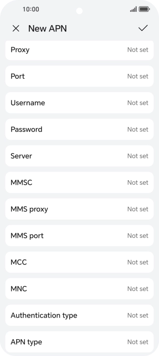 Press Authentication type.
