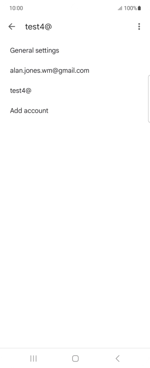Press the required email account.
