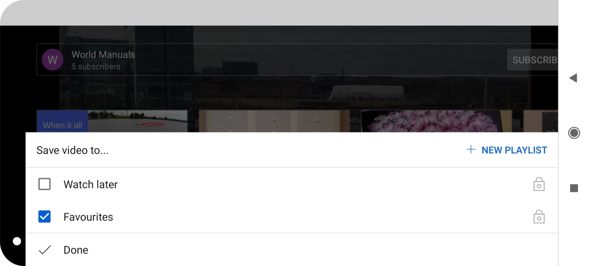 Press the required playlist.