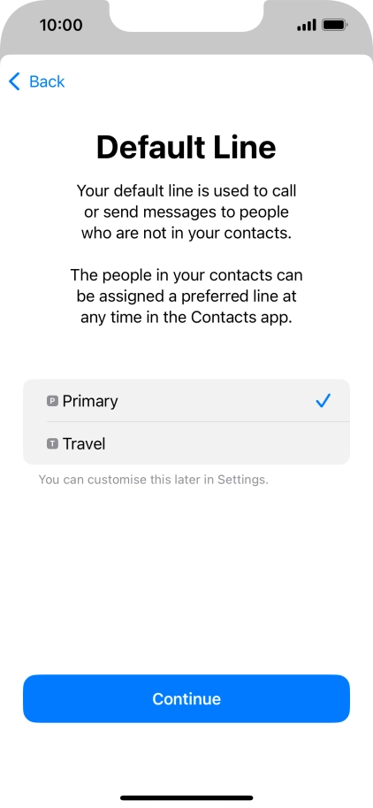 Press Continue. Press Continue.
