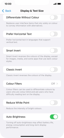 Press the indicator next to 