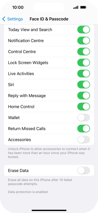 Press the indicator next to Press the indicator next to