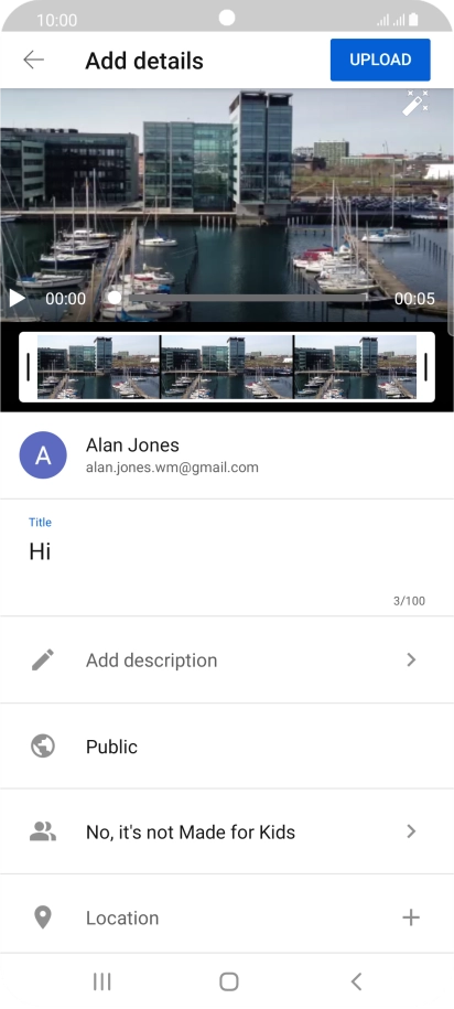 Key in the required text and press UPLOAD. Key in the required text and press UPLOAD.