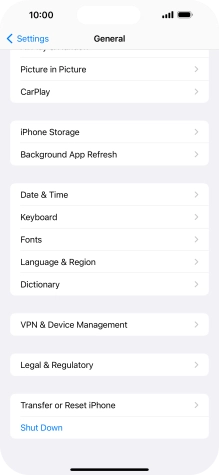 Press Transfer or Reset iPhone.